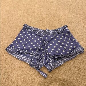 Victoria’s Secret 100% cotton Polka Dot Blue sleep Shorts